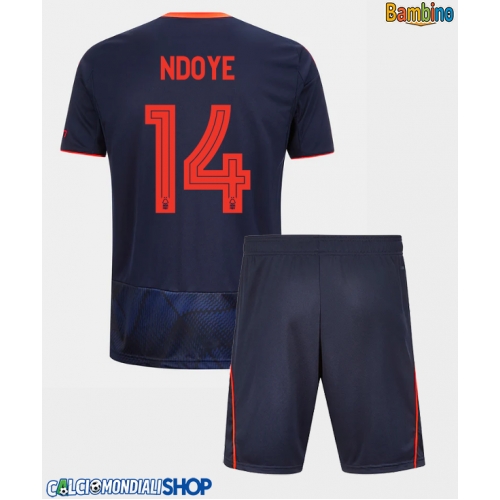Maglie da calcio Nottingham Forest Dan Ndoye #14 Terza Maglia Bambino 2025-26 Manica Corta + Pantaloni corti)
